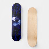 Wolf und Raven mit Vollmond Skateboard (Vorderseite)