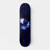 Wolf und Raven mit Vollmond Skateboard (Vorne)
