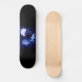 Wolf und Raven mit Vollmond Skateboard (Vorderseite)