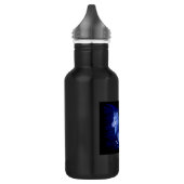 Wolf und Raven mit Vollmond Trinkflasche (Links)