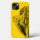 Wolf und Raven, Schwarz und Gelb Case-Mate iPhone Hülle (Rückseite)