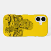 Wolf und Raven, Schwarz und Gelb iPhone 16 Hülle (Rückseite (Horizontal))