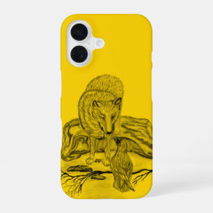 Wolf und Raven, Schwarz und Gelb iPhone 16 Hülle