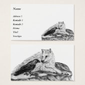 Wolf und Raven - Schwarz und Weiß (Vorne & Hinten)