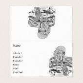 Wolf und Raven - Schwarz und Weiß Visitenkarten (Außenseite Aufgefaltet)