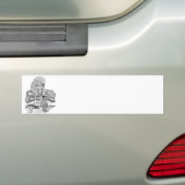 Wolf und Raven Schwarzweiß-Design Autoaufkleber (Auf Auto)