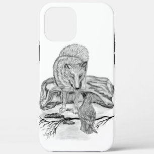 Wolf und Raven Schwarzweiß-Design Case-Mate iPhone Hülle