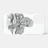 Wolf und Raven Schwarzweiß-Design Case-Mate iPhone Hülle (Rückseite (Horizontal))
