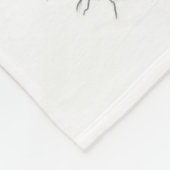Wolf und Raven - Schwarzweiß-Design Fleecedecke (Ecke)