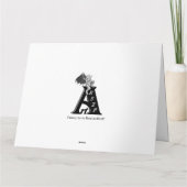 Wolf und Raven Schwarzweiß-Design Karte (Rückseite)