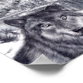 Wolf und See Poster (Ecke)