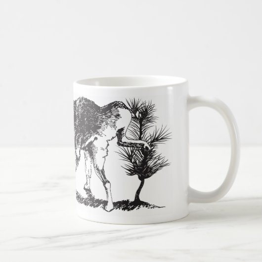 Wolf- und Sloganschalenkunst Kaffeetasse (Rechts)