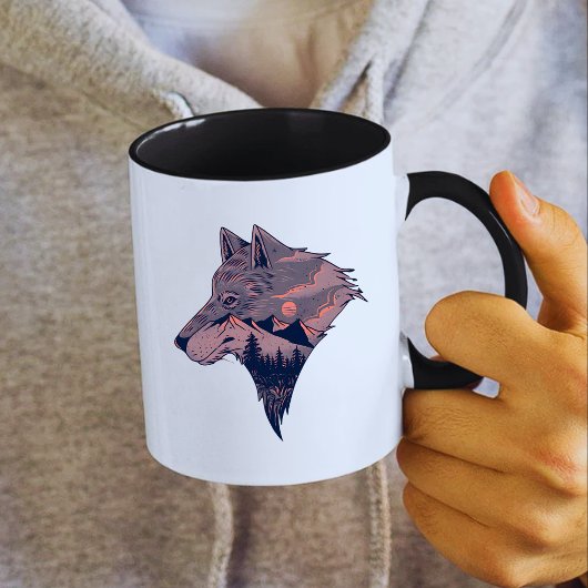 Wolf und Tasse