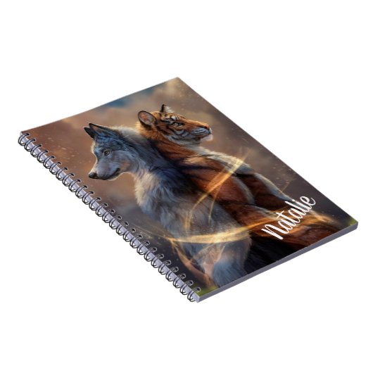 Wolf und Tiger Notizblock (Rechte Seite)