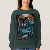 Wolf und Winter Sweatshirt (Vorderseite)