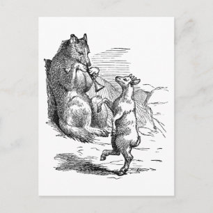 "Wolf und Ziege Duett" Postkarte