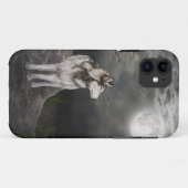 Wolf unter einem Vollmond Case-Mate iPhone Hülle (Rückseite (Horizontal))