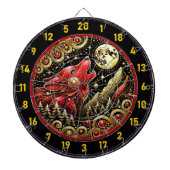 Wolf unter Mondlicht bringt Power und Frieden Dartscheibe (vorne)