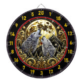 Wolf unter Mondlicht bringt Power und Frieden Dartscheibe (vorne)