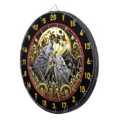 Wolf unter Mondlicht bringt Power und Frieden Dartscheibe (Vorderseite rechts)