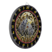 Wolf unter Mondlicht bringt Power und Frieden Dartscheibe (Vorderseite Links)