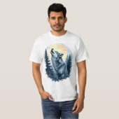 Wolf unter Mondlicht T-Shirt (Vorne ganz)