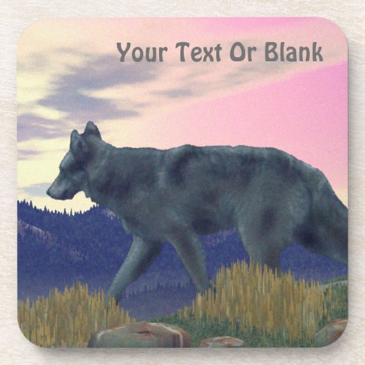 Wolf Untersetzer (Vorderseite)