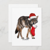 Wolf - Urlaubskarte Feiertagskarte (Vorne/Hinten)