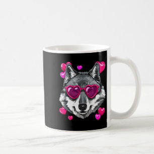 Wolf Valentins Shirt Wolf Herz Tiergesicht Wolf Kaffeetasse
