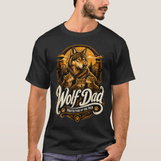 Wolf-Vater Grafik Lustige Männer Wildtier Vater Ge T-Shirt