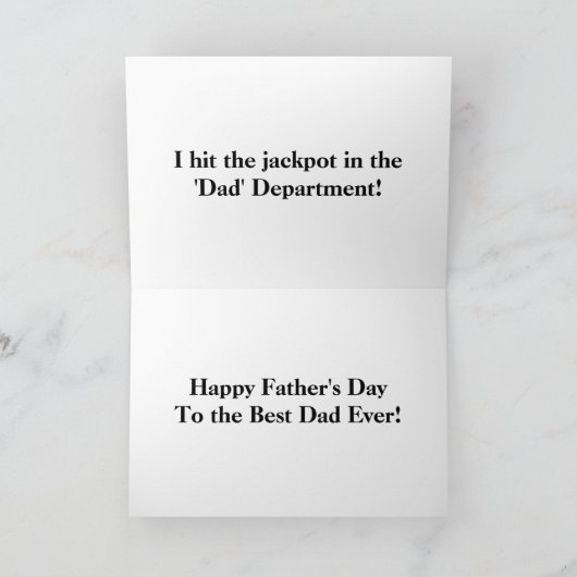 Wolf-Vatertagskarte Karte (Innenseite)