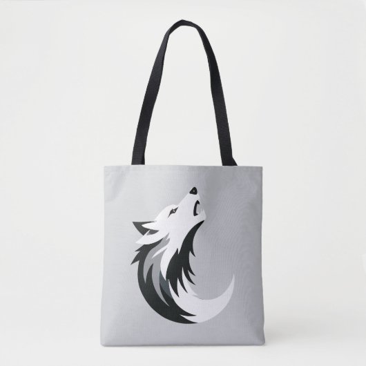 Wolf Vector Art Animal Modern Urban City Graphic Tasche (Vorderseite)