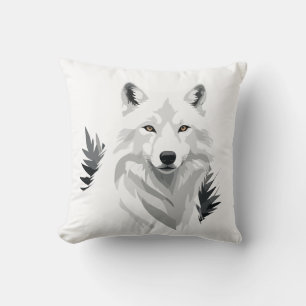 Wolf Vector Graphic Art Portrait Animal Spirit Kissen