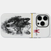 Wolf verschmilzt mit mondbeleuchteter Waldszene Case-Mate iPhone Hülle (Rückseite (Horizontal))
