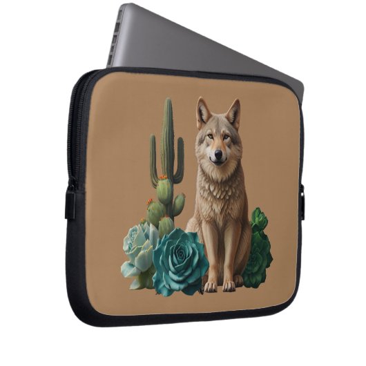 Wolf Vier: Laptopschutzhülle (Vorne Rechts)