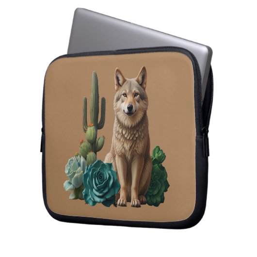 Wolf Vier: Laptopschutzhülle (Vorderseite Links)