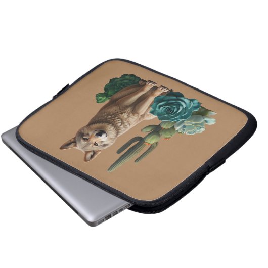 Wolf Vier: Laptopschutzhülle (Vorne Knopf)