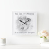 Wolf-Vierkantuhr Quadratische Wanduhr (Zuhause)
