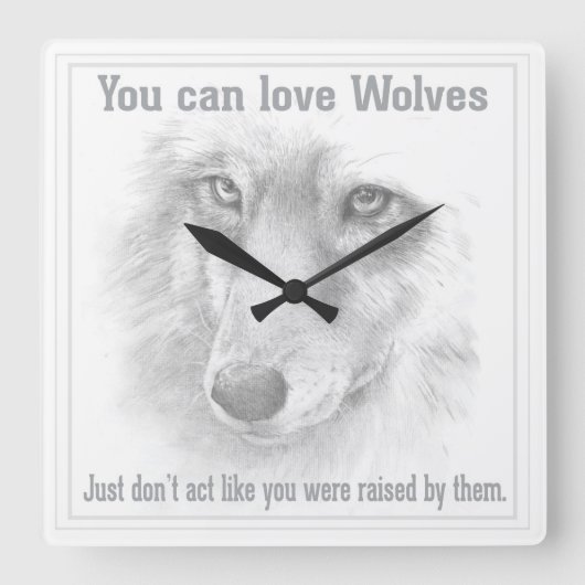 Wolf-Vierkantuhr Quadratische Wanduhr (Vorderseite)