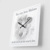 Wolf-Vierkantuhr Quadratische Wanduhr (Winkel)