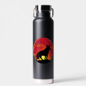 Wolf Vintag Sunset Trinkflasche (Vorne)