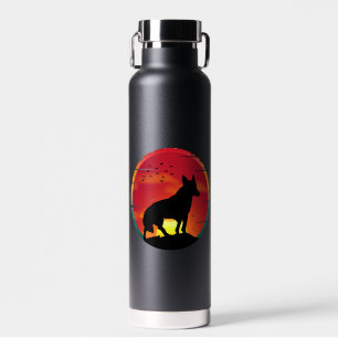 Wolf Vintag Sunset Trinkflasche