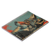 Wolf Vintage Notizblock (Linke Seite)