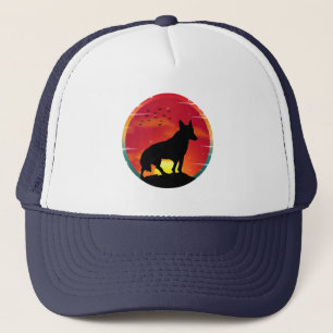 Wolf Vintage Sonnenuntergang Truckerkappe