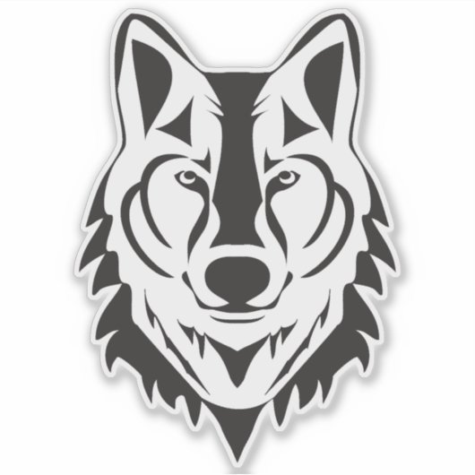 Wolf Vinyl Sticker (Vorderseite)