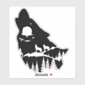 Wolf Vinyl Sticker. Aufkleber (Blatt)