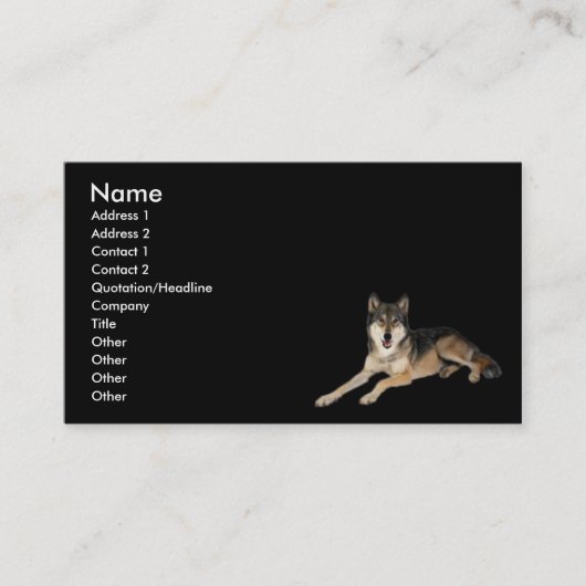 Wolf Visitenkarte (Vorderseite)