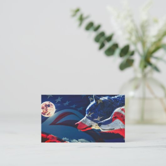 Wolf Visitenkarte (Stehend Vorderseite)