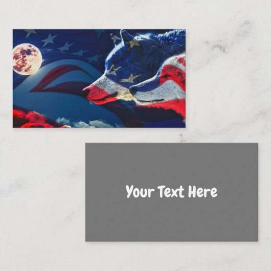 Wolf Visitenkarte (Vorne/Hinten)