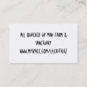 Wolf-Visitenkarten Visitenkarte (Rückseite)